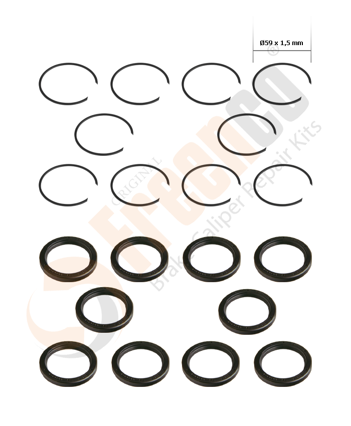MAXGEAR Rear Brake Caliper Repair Seal Kit - For Audi, VW, SEAT, FIAT, & More (2x Pistons)