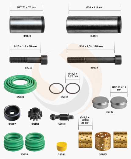 Caliper Complete Repair Kit - R / 150 810 345 / Wabco / Wabco